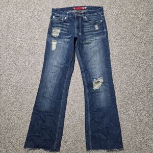 Guess Jeans Y2K Red Label Size 30 Womens Flare Boot Cut Low rise Distressed